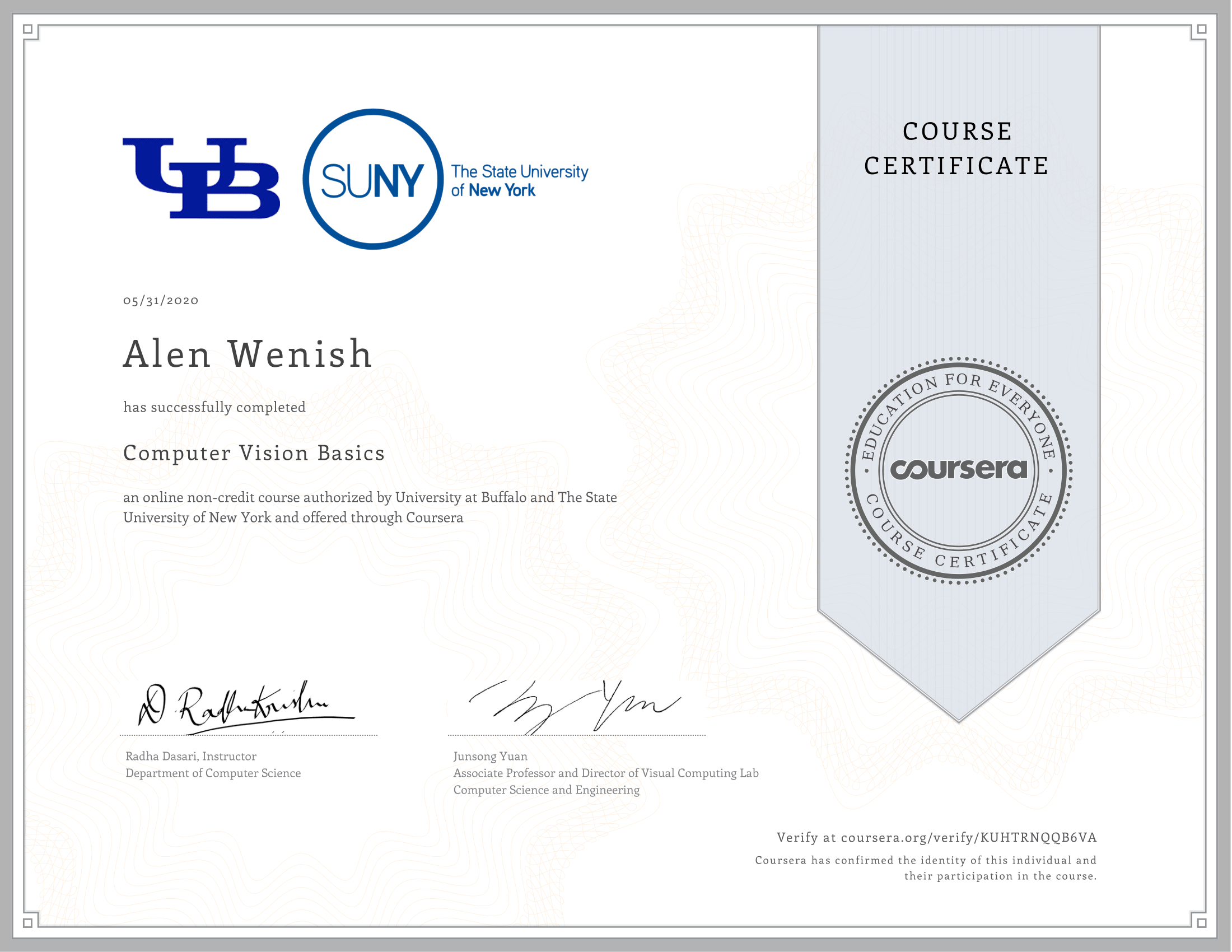 certificate